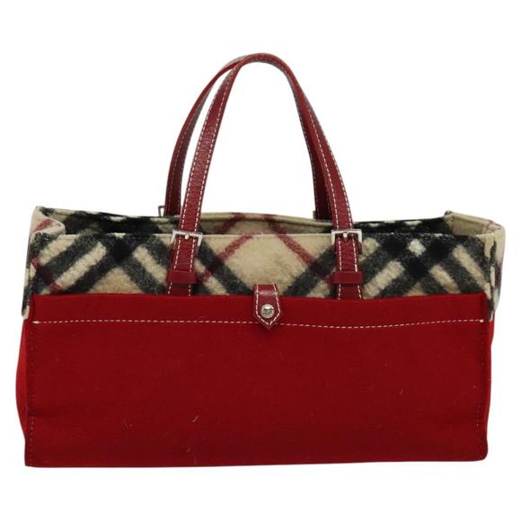 Burberry Nova Check Red Wool handbag - Picture 1 of 10